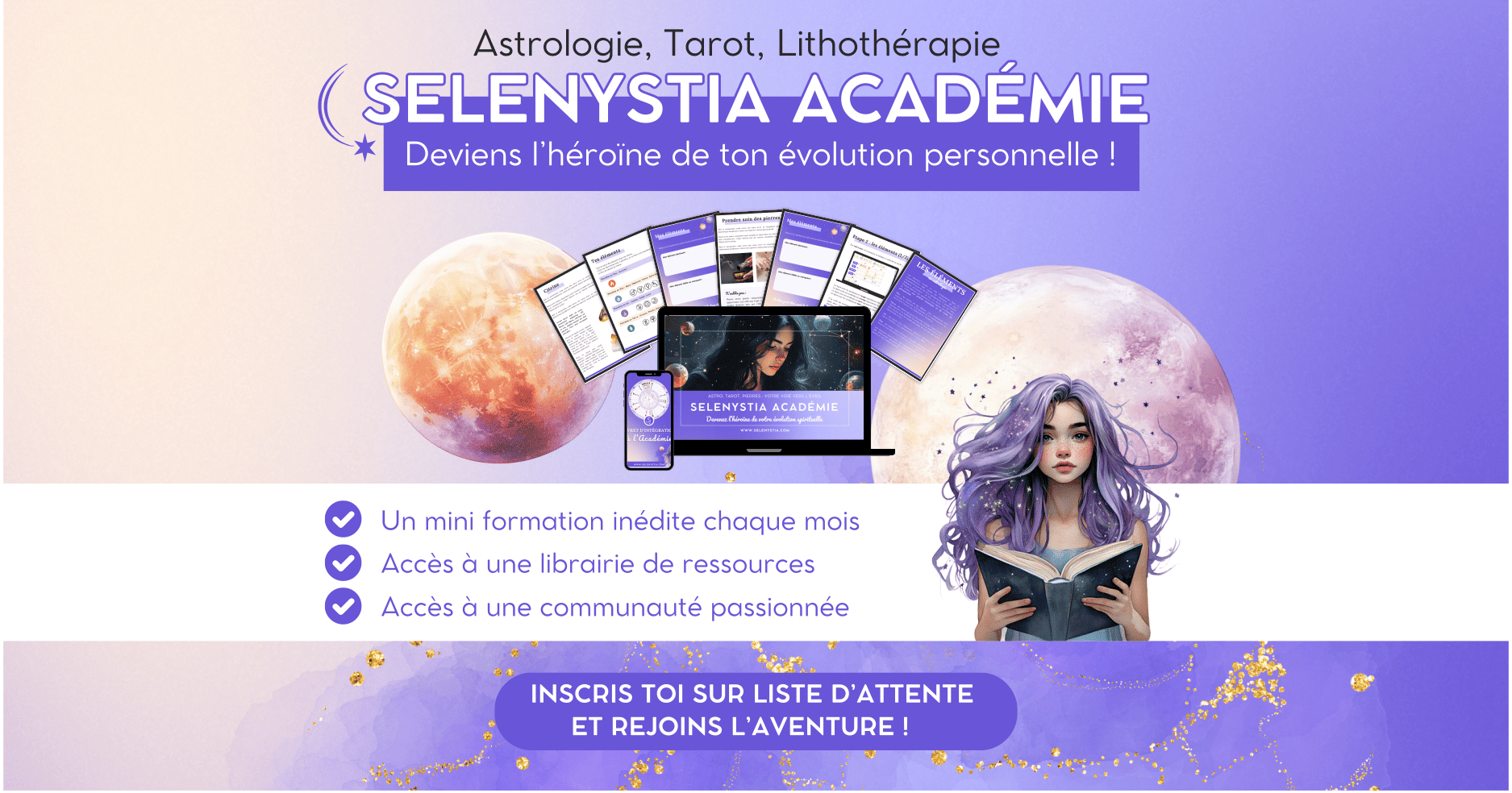 académie selenystia astro tarot litho